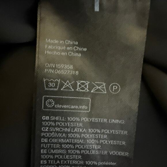 H&M Black White Printed Tie Neck Long Sleeve Blouse Midi Skirt 2-Piece Set Sz 14 - Picture 7 of 7